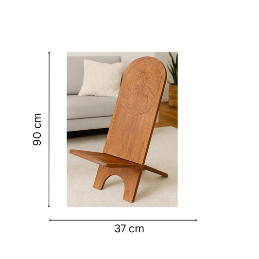 Chaise Palaver En Bois Palissandre - Model Grand - Sculpter Main