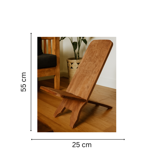 Chaise Palaver En Bois Palissandre - Model Petit - Sculpter Main