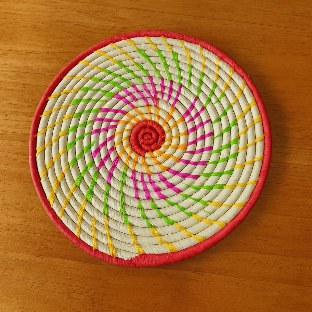 Sous Plat 26 cm En Raphia - Set de 6 - Fait Main