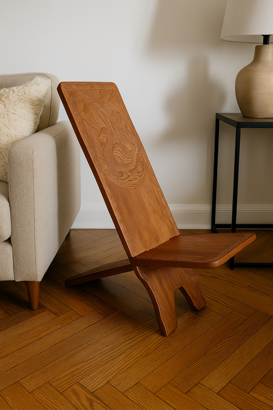 Chaise Palaver En Bois Palissandre - Model Moyen - Sculpter Main