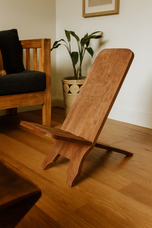 Chaise Palaver En Bois Palissandre - Model Petit - Sculpter Main