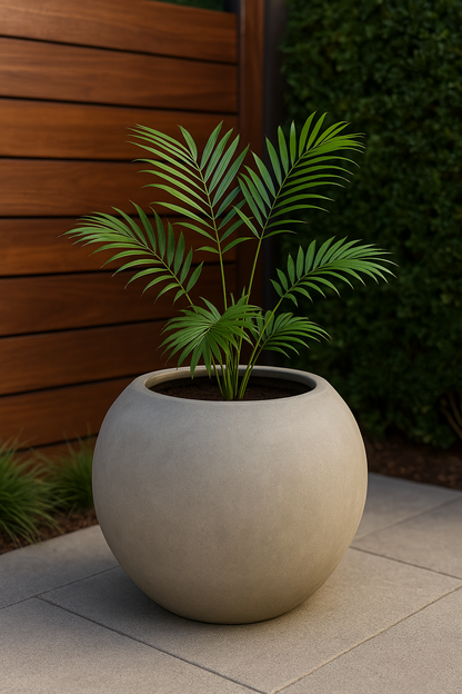 Pot en béton ciré renforci avec fibre de verre