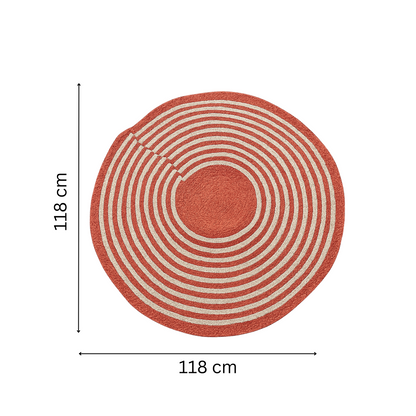 Tapis Artisanal En Raphia Tresser - Fait Main