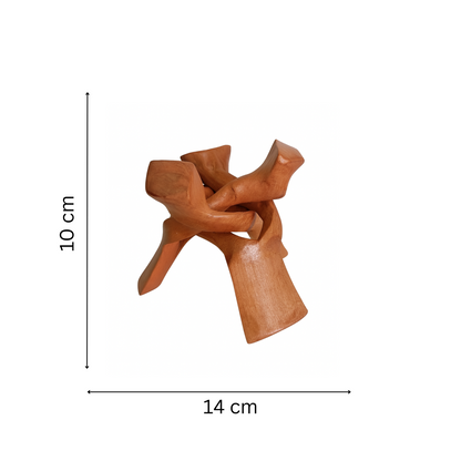 Trépied Décoratif S Sculpté En Bois Naturel