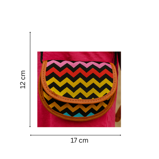 Sac A Main Pour Enfant - Tissu et Cuir