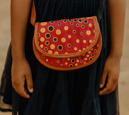 Sac A Main Pour Enfant - Tissu et Cuir