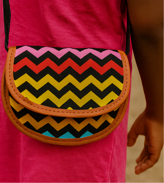 Sac A Main Pour Enfant - Tissu et Cuir