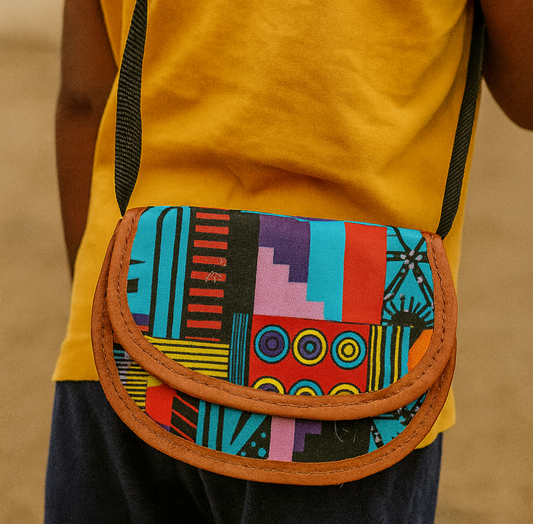 Sac A Main Pour Enfant - Tissu et Cuir
