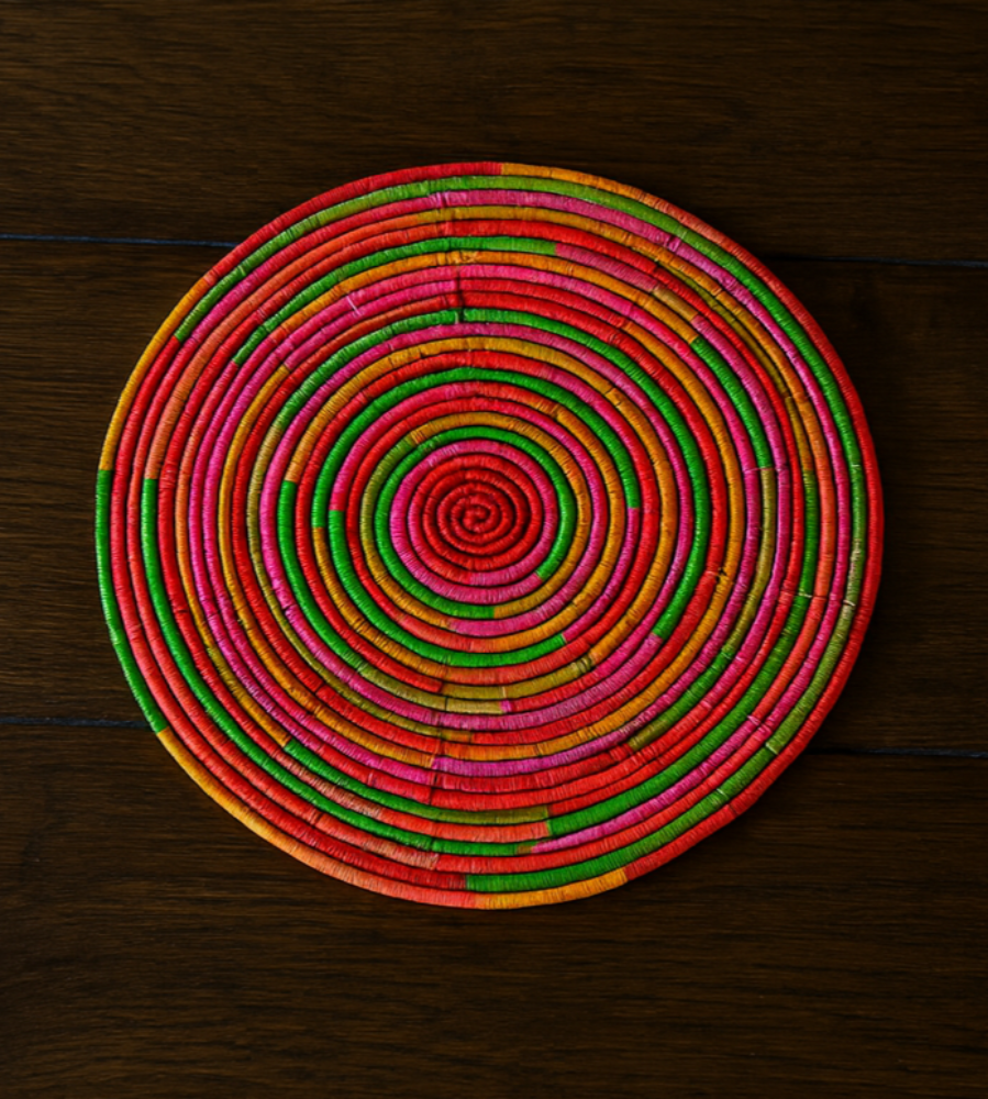 Sous Plat 30 cm En Raphia - Set de 6 - Fait Main