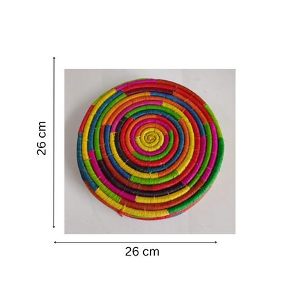 Sous Plat 26 cm En Raphia - Set de 6 - Fait Main