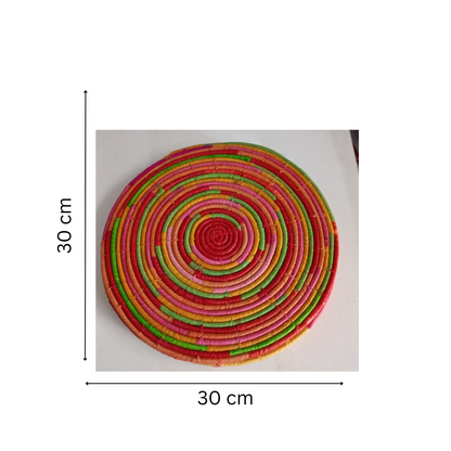 Sous Plat 30 cm En Raphia - Set de 6 - Fait Main