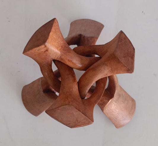 Trépied Décoratif S Sculpté En Bois Naturel